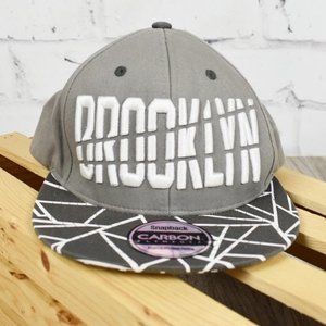 NBA Brooklyn Nets Two Tone Gray Graphic Flat Bill Hat